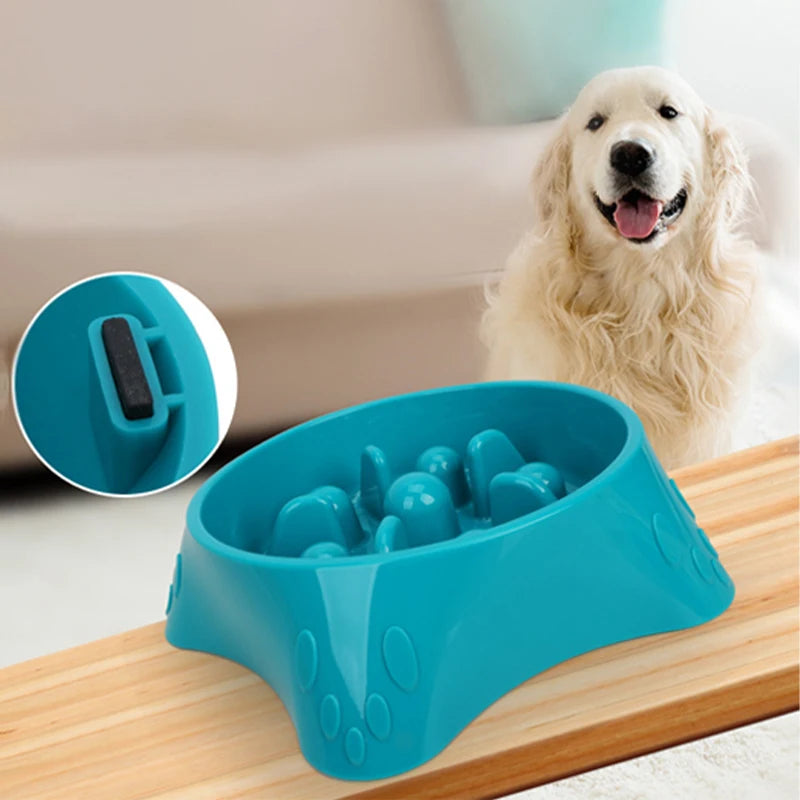 Pet Starfish Shape Slow Food Bowl Dog Anti-choking Slow Food Bowl Dog Feeding Anti-knock Over Multifunctional Bowl Pet Tableware